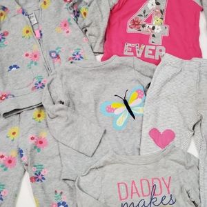 6 Carter's Mix & Match Outfits Size 12M Tops Pants